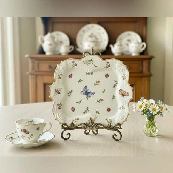 I. Godinger & Co. "Primavera" square plate - Picture 3 of 4